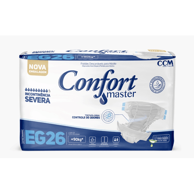 Fralda Geriátrica EG Confort Master com 26 unidades
